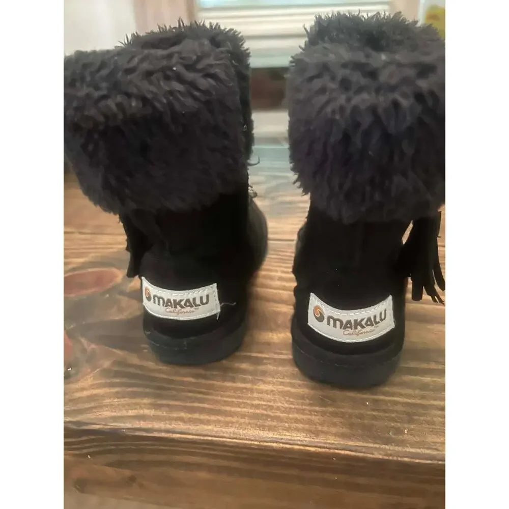 Makalu Toddler Black Winter Boots – Size 7